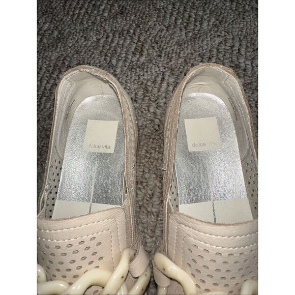 Womens Dolce Vita Jhenee‎ Shoe Sneaker Sand Platform  Loafer Perforated Sz 7.5 - Picture 5 of 8